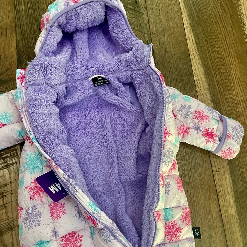 NWT Spyder Full body SNOWSUIT coat girl 18 mo